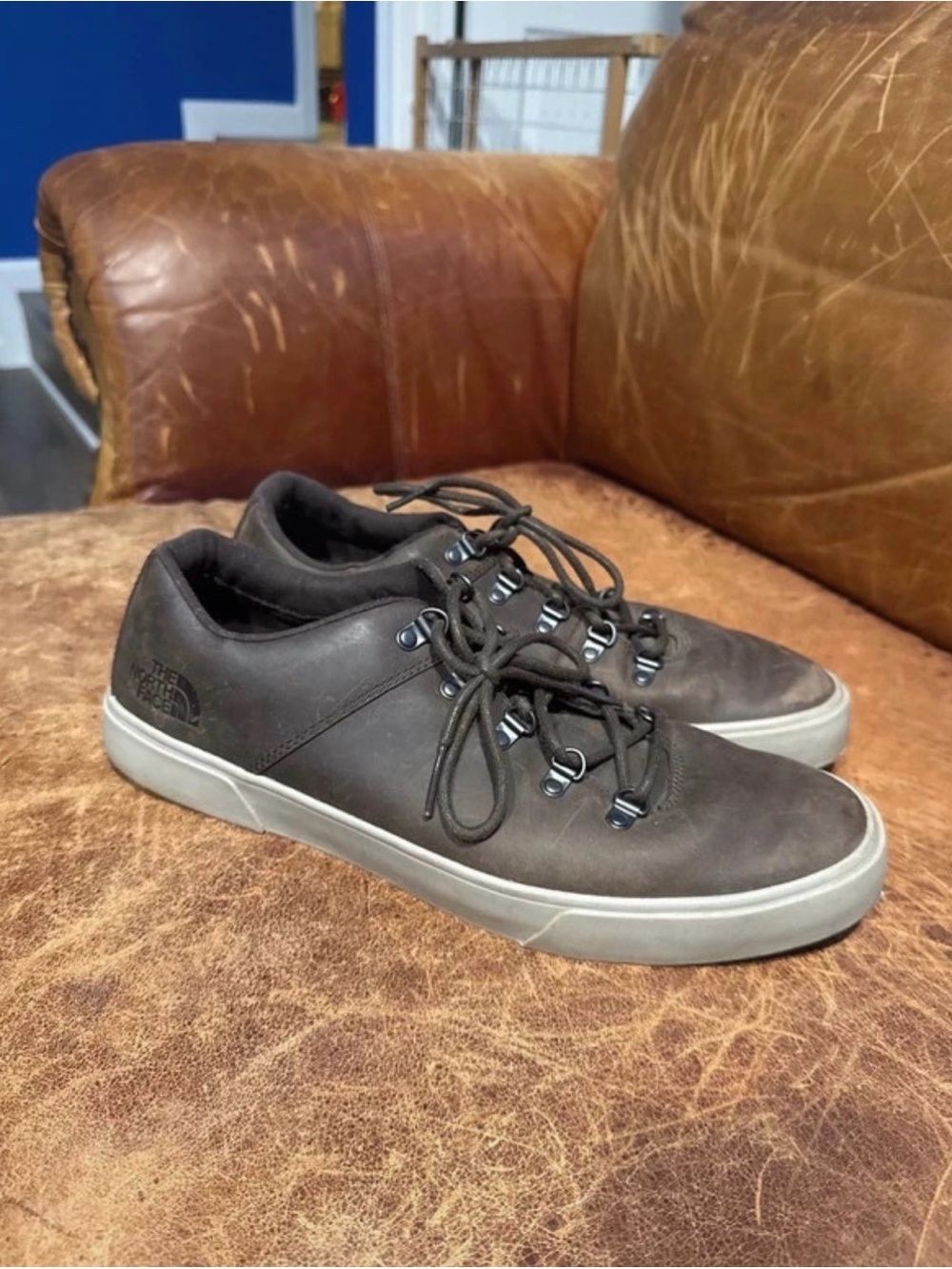 The North Face Men’s Dark Brown Low-Top Sneakers